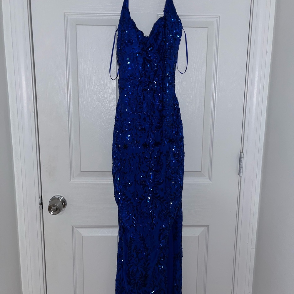 Windsor Royal Blue Sequin Maxi Dress
